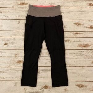 Lululemon Running Cropped Capri Black Leggings Size 4